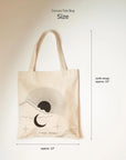size of canvas tote bag