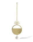 brass sunrise and crystal suncatcher