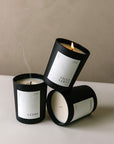 collections of scented candle: cedre, figue verte, ambre