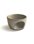 handcrafted sand ceramic oil burner shown individually without top bowl