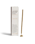 Lavender incense stick with box and brass incense holder from Cedar and Myrrh