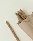 Bundle of natural hand-rolled Lavender incense sticks wrapped in paper