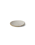 a light grey ceramic incense plate