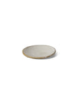 a light grey ceramic incense plate