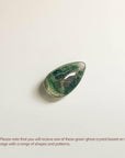 medium drop shaped green ghost crystal