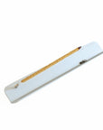 Minimal aluminum incense holder with stick incense for clean ash burning