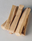 Close-up of natural Palo Santo wood sticks, sustainably harvested for spiritual cleansing and aromatherapy rituals