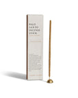 Palo Santo incense stick with box and brass incense holder from Cedar and Myrrh