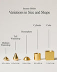 different kinds of shape and size of incense holders