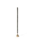 copal incense stick with incense holder with a tall brass waterdrop