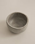 top view of natural sand ceramic bowl, handmade for matcha with a smooth, rustic finish