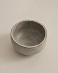 top view of natural sand ceramic bowl, handmade for matcha with a smooth, rustic finish