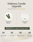 wood wick versus cotton wick and summary of benefits of using cotton wick