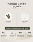 wood wick versus cotton wick and summary of benefits of using cotton wick