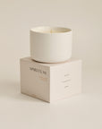 wellness candle on the "spiritual" packaging box