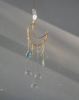 Crescent & Clear Quartz Crystal Suncatcher - CEDAR AND MYRRH