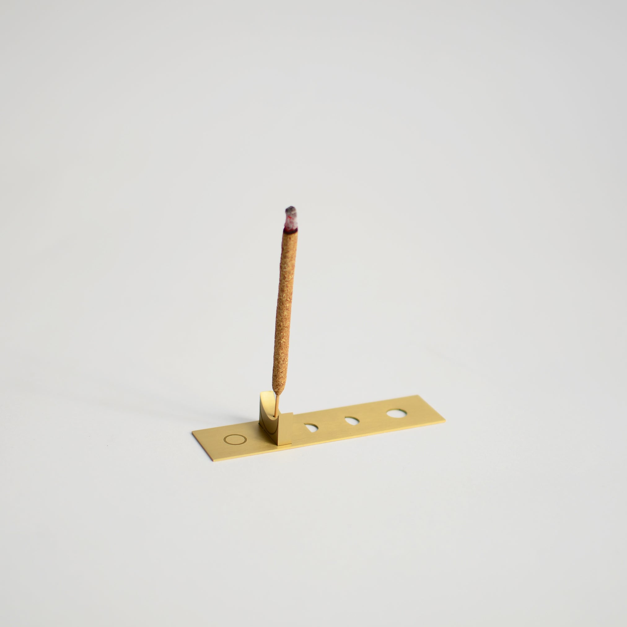 Minimalist brass Palo Santo wood stick burner for incense or smudging rituals — Cedar & Myrrh