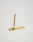 Minimalist brass Palo Santo wood stick burner for incense or smudging rituals — Cedar & Myrrh