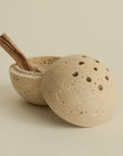 Travertine Sphere Incense & Smudge Burner