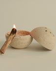 Travertine Sphere Incense & Smudge Burner