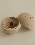 Travertine Sphere Incense & Smudge Burner