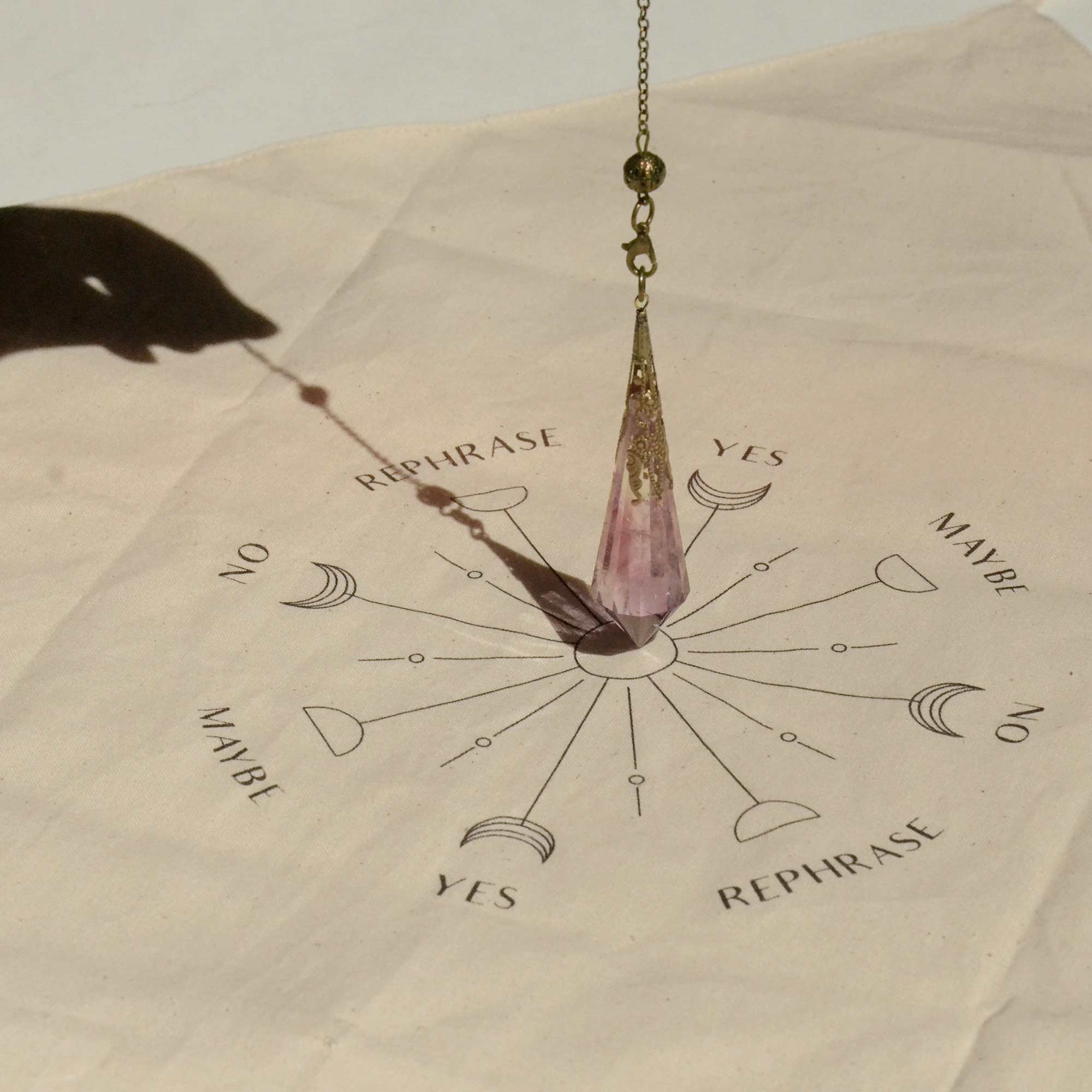 Crystal Pendulum Divination Kit with Canvas Board Bag