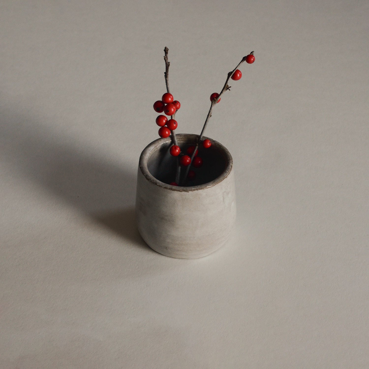 Mini plant on sand ceramic smudging cup