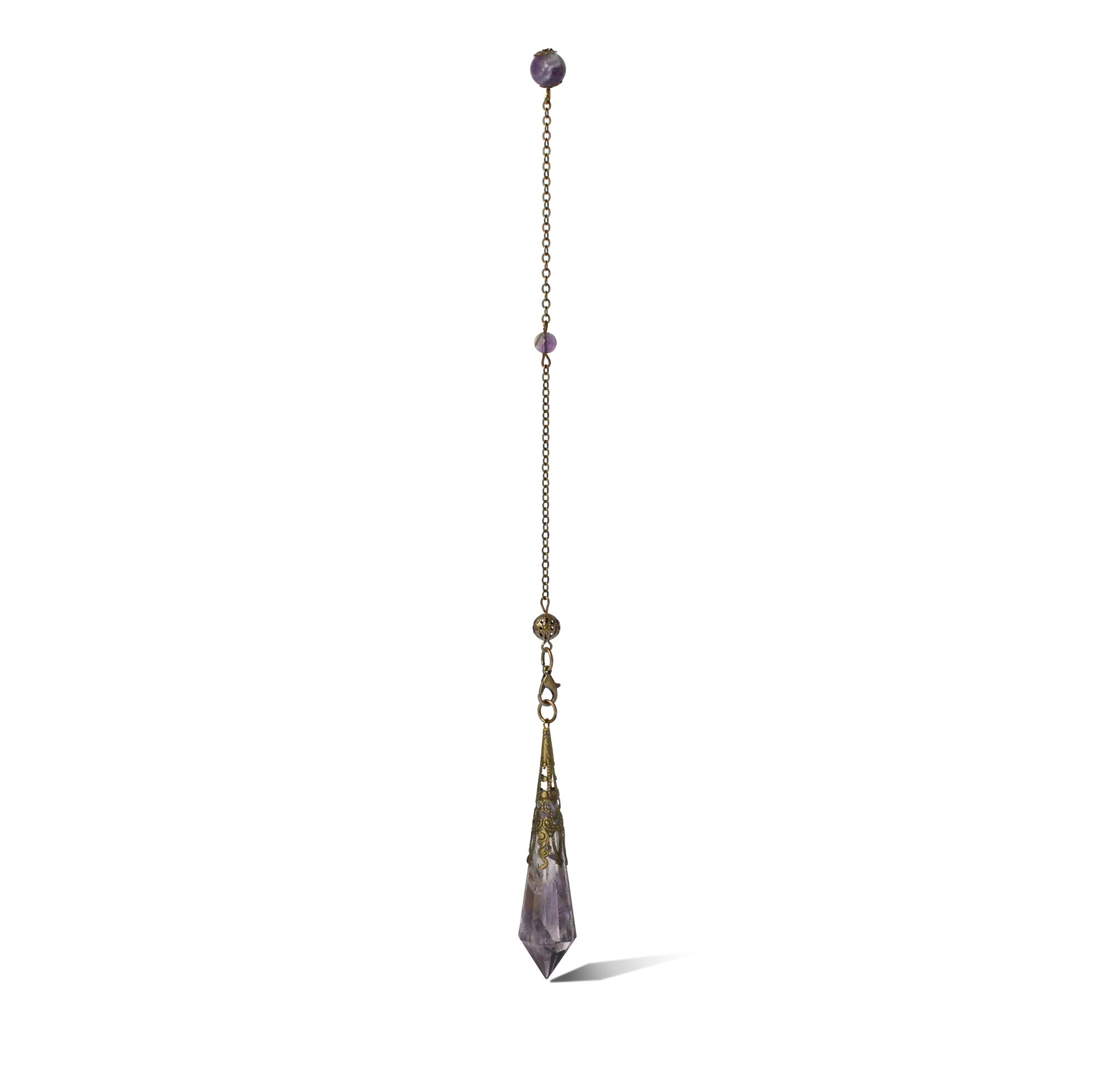 Amethyst crystal pendulum for divination and healing