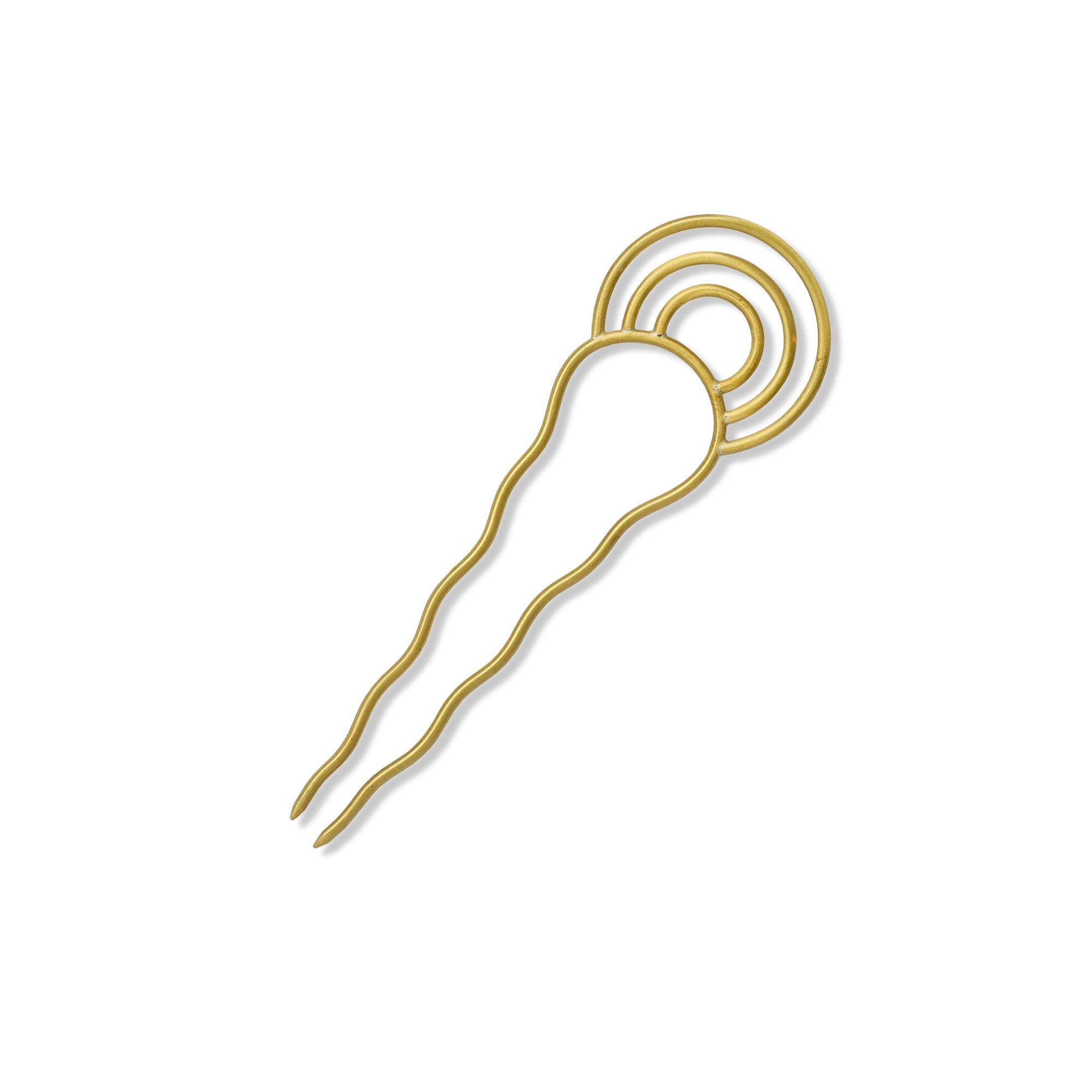 Aura Brass Hair Stick - CEDAR AND MYRRH
