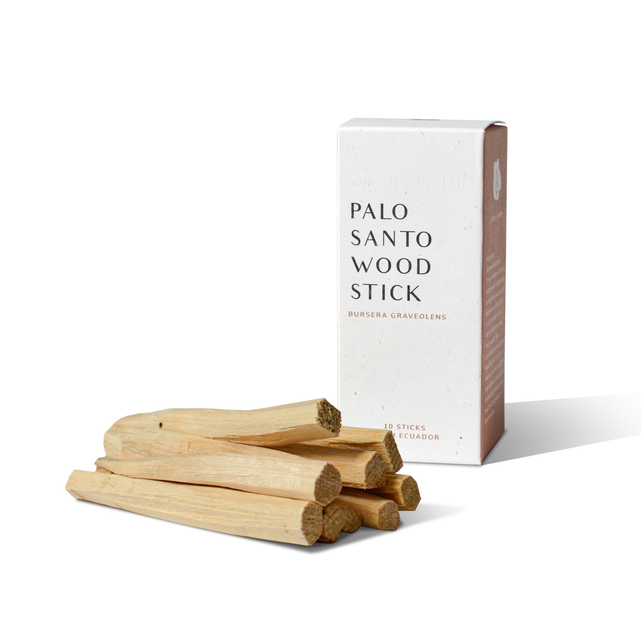 Ecuador palo santo wood smudge sticks and the package.