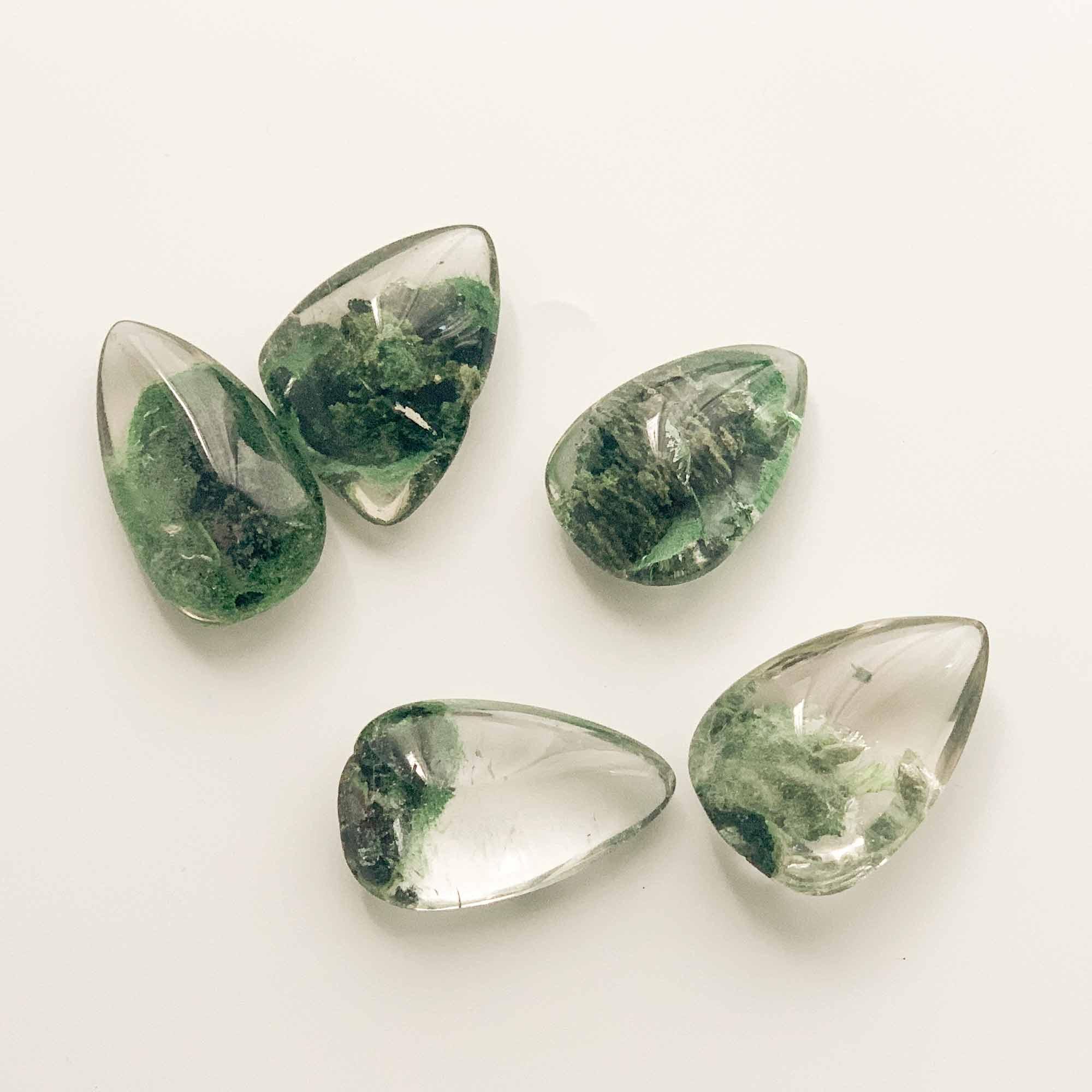 large green ghost crystals with different pattern