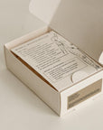 Open package box with printed instructions