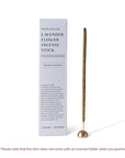 Incense stick of lavender with package and incense holder.