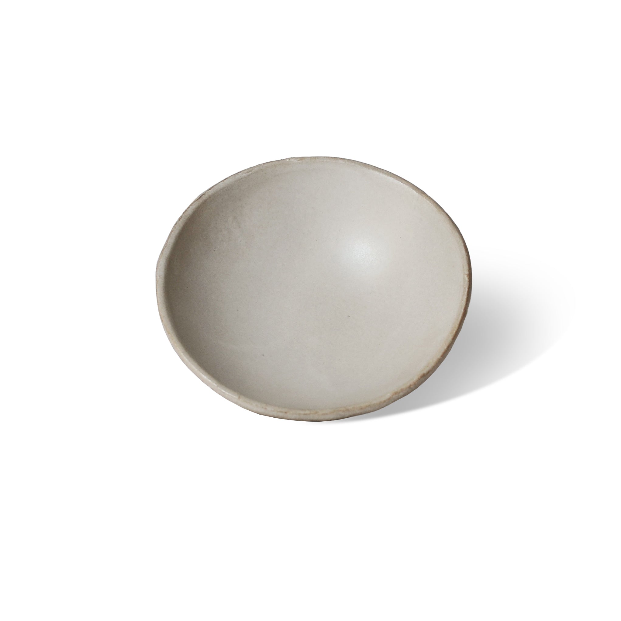 a light grey ceramic incense bowl