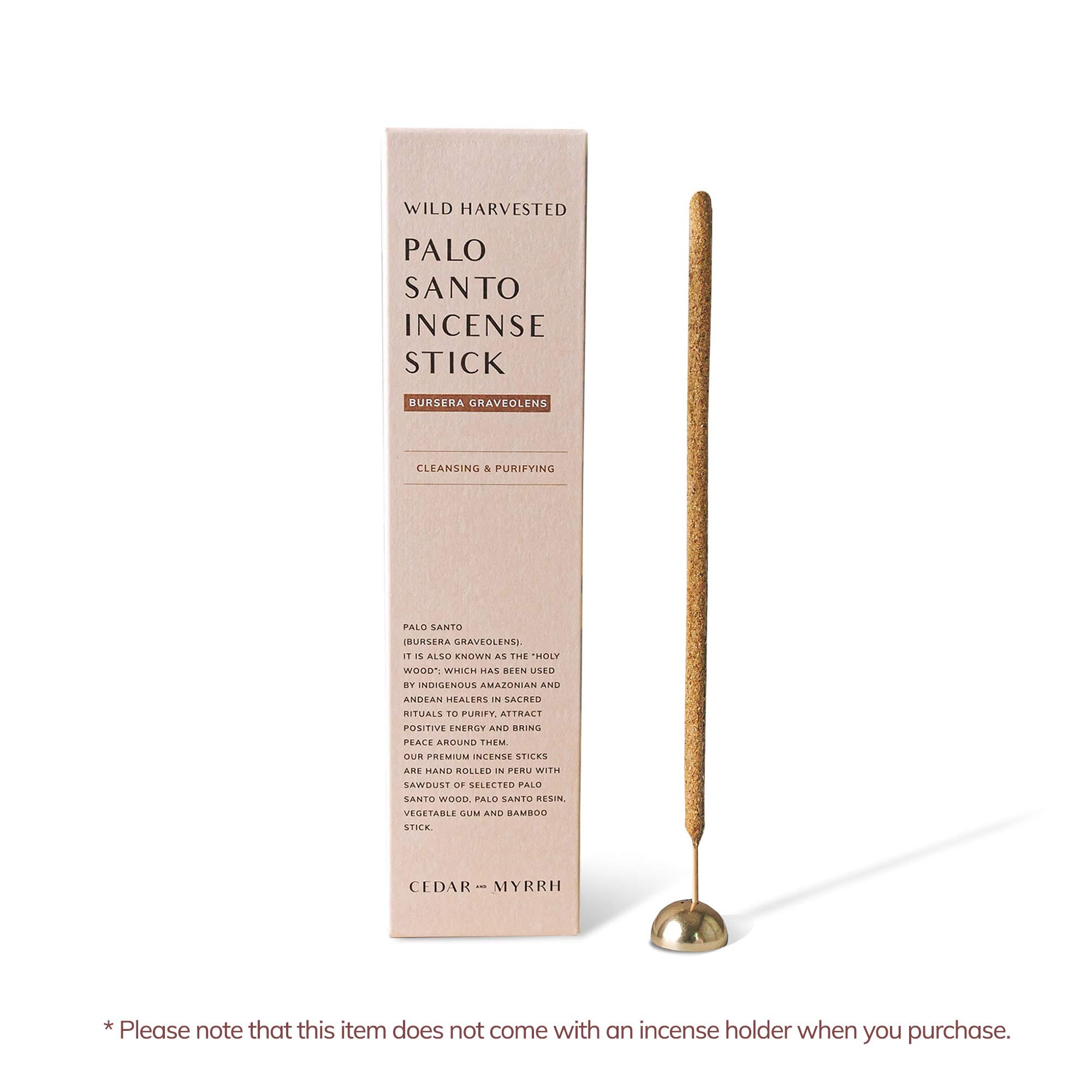 Incense made with palo santo and the package.