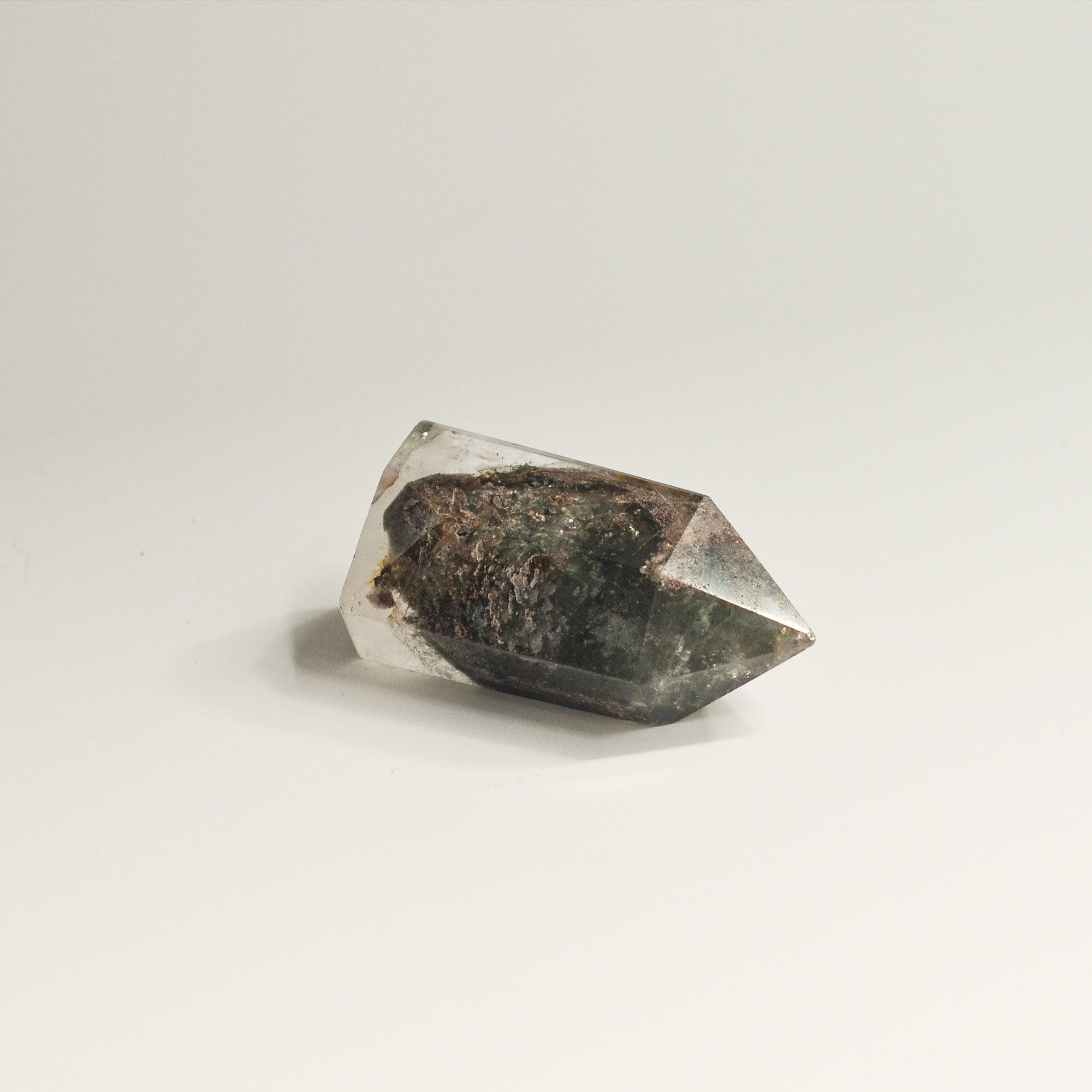 Phantom quartz with nature inclusions from the top