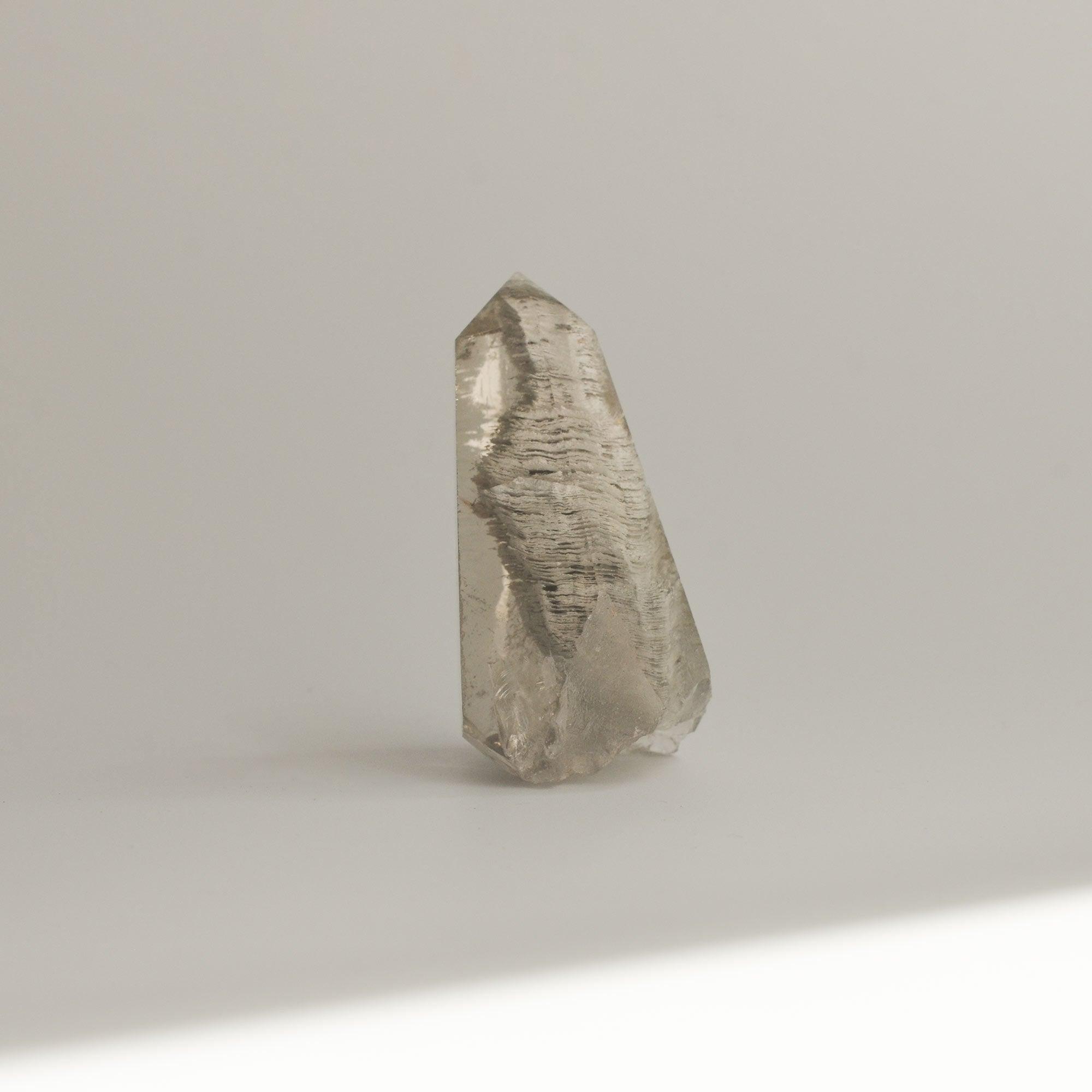 transparent light grey phantom quartz crystal
