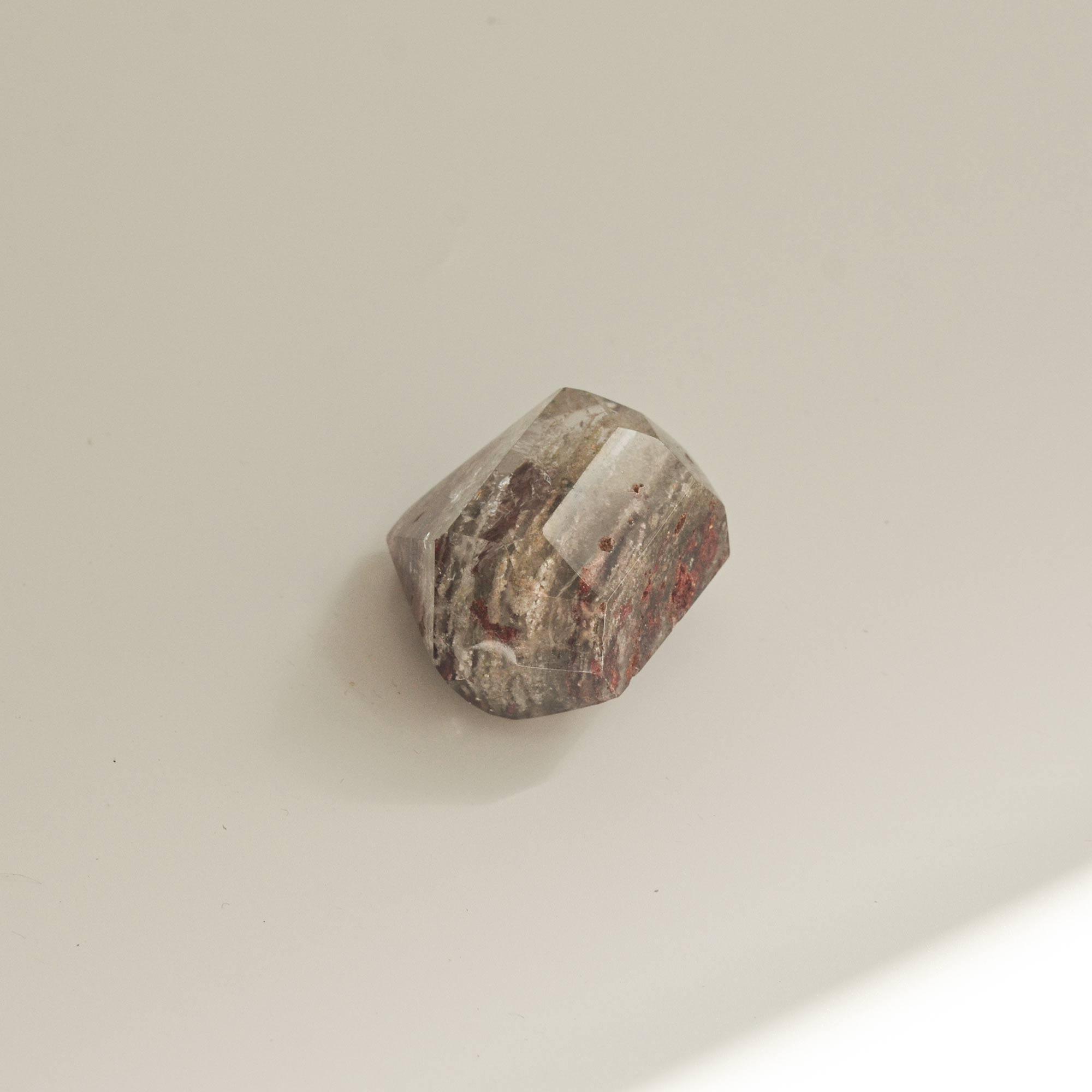 rear view of amethyst phantom quartz 