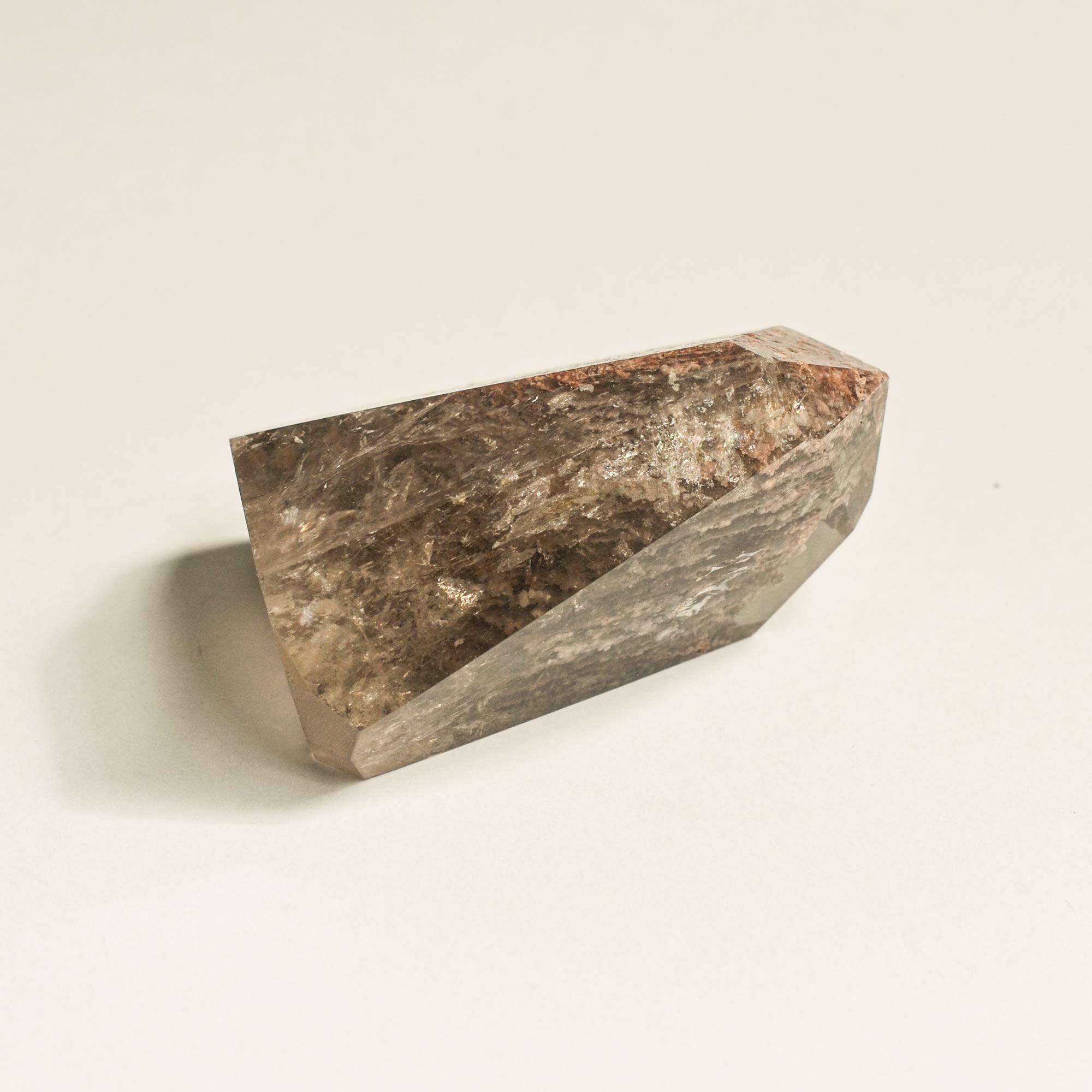 right view of phantom quartz in amethyst