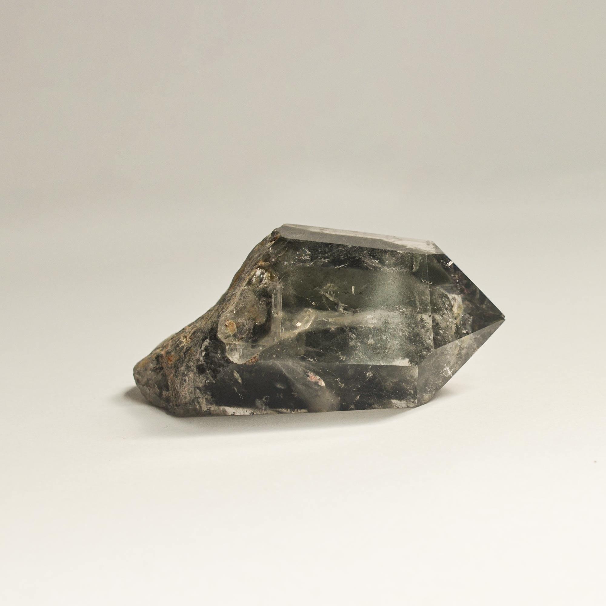side view of phantom quartz large crystal