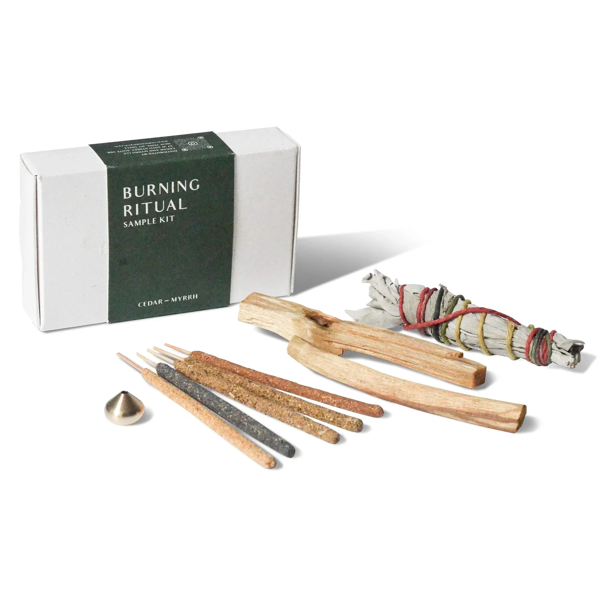 Sacred Burning Ritual Kit – Palo Santo, Sage & Incense | Cedar