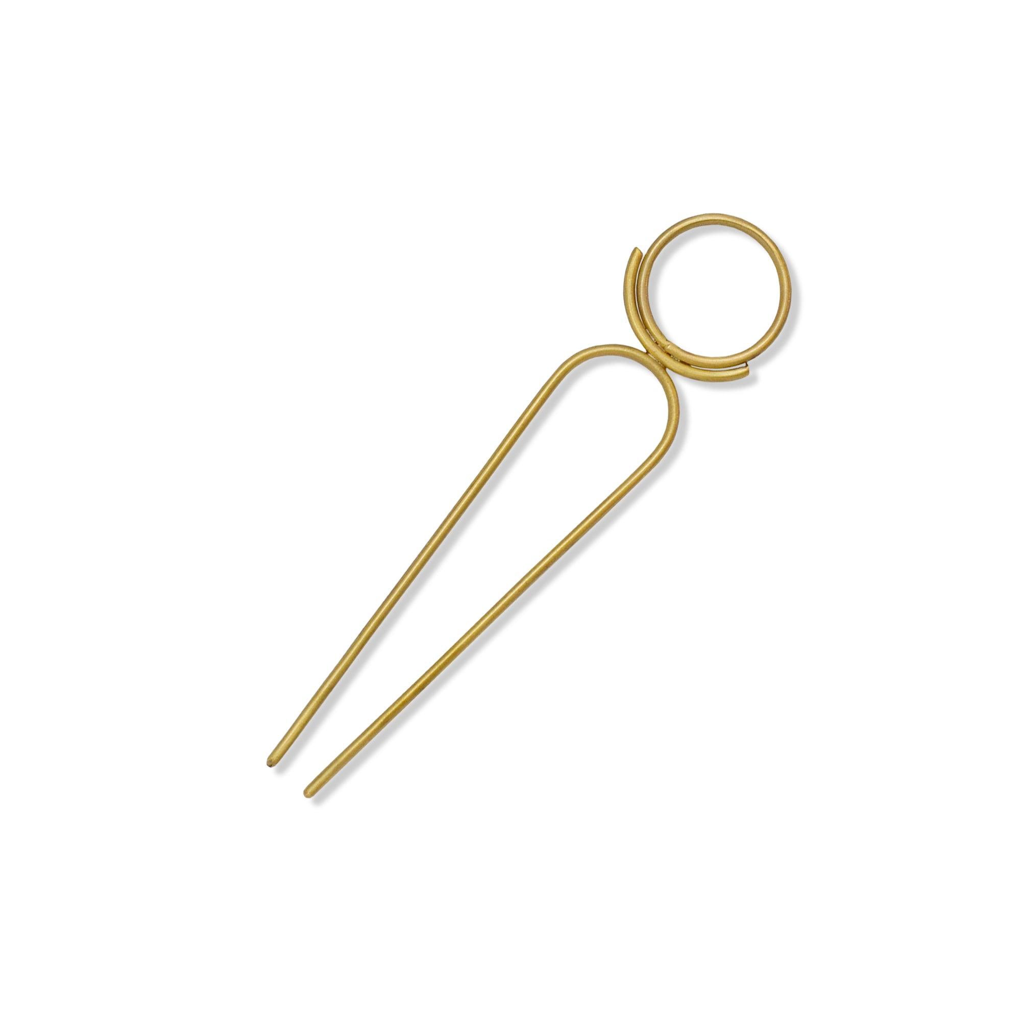 Eclipse Brass Hair Pin - CEDAR AND MYRRH