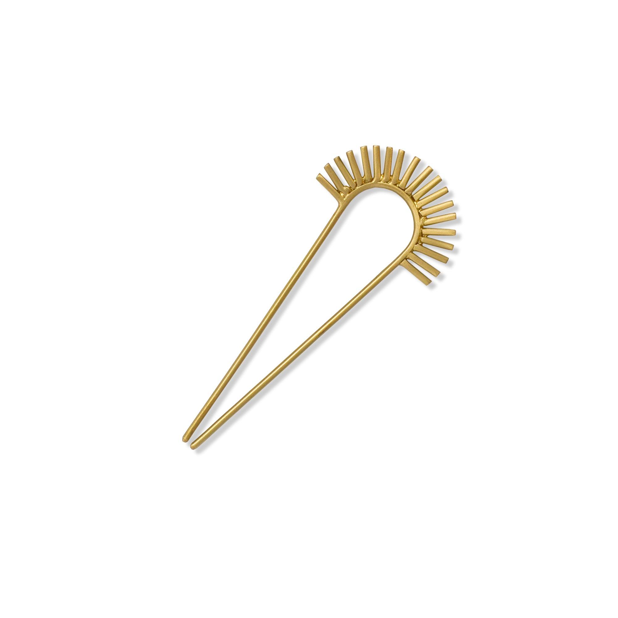 Sunrise Brass Hair Pin - CEDAR AND MYRRH
