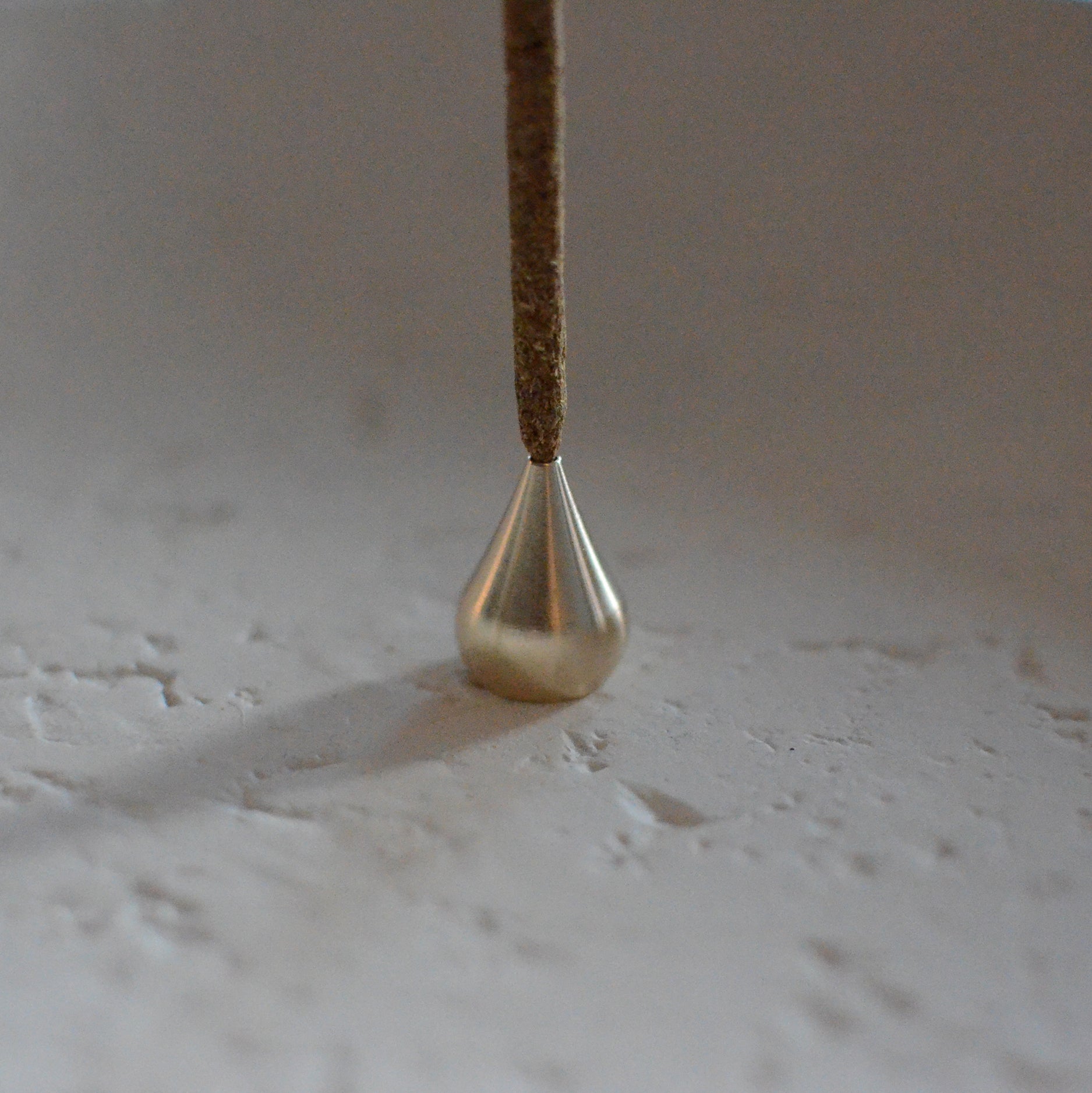 tall waterdrop incense holder with incense stick