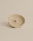 A top view of the travertine incense holder